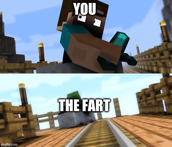 Drifting zombie | YOU THE FART | image tagged in drifting zombie | made w/ Imgflip meme maker