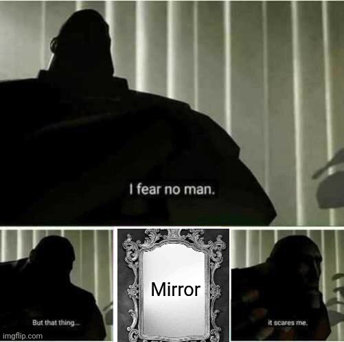 Mom, why? | Mirror | image tagged in i fear no man | made w/ Imgflip meme maker