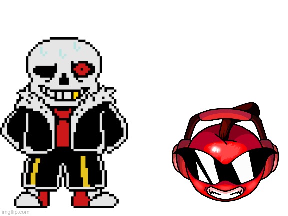 Cherry and Cherry | image tagged in blank white template,undertale,sans undertale | made w/ Imgflip meme maker
