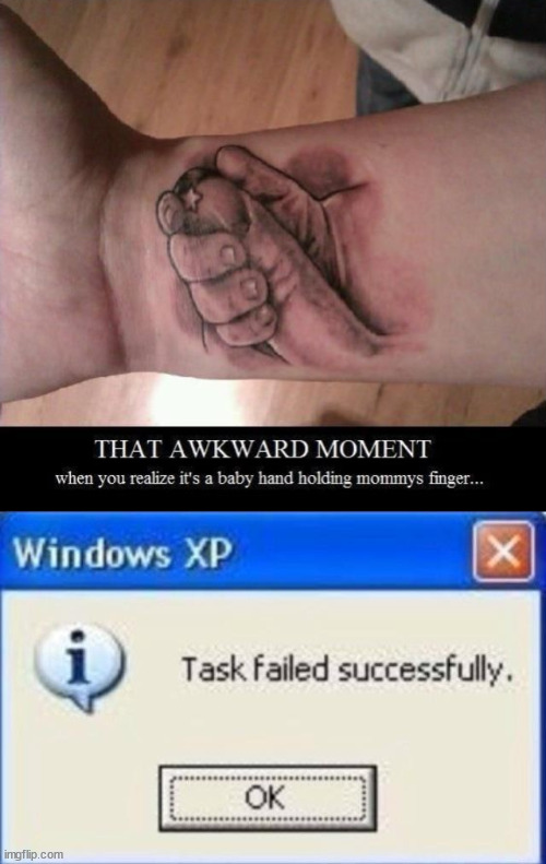 image tagged in task failed successfully,tattoo,bad tattoos | made w/ Imgflip meme maker