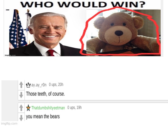 the bear is the goat | image tagged in blank white template | made w/ Imgflip meme maker