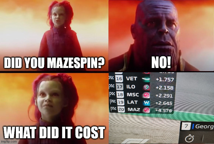 What did it cost Niki? | DID YOU MAZESPIN? NO! WHAT DID IT COST | image tagged in thanos what did it cost | made w/ Imgflip meme maker