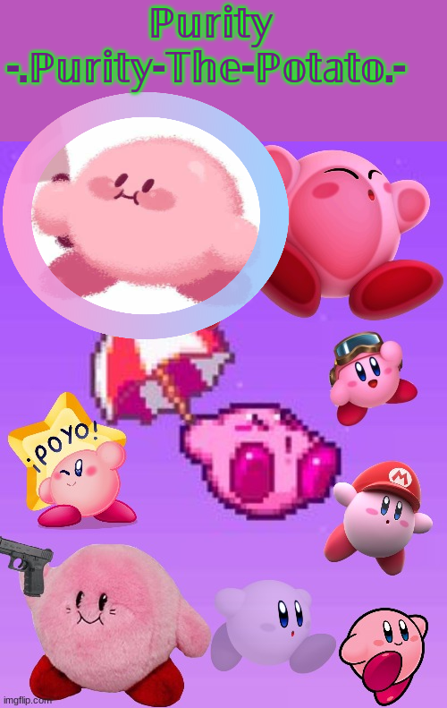 High Quality Purity's Kirby Template (Made By Purity lmao-) Blank Meme Template