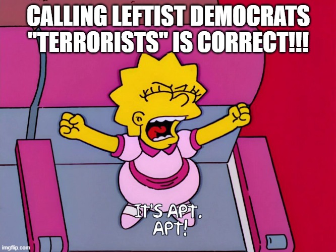 Even cartoons know... | CALLING LEFTIST DEMOCRATS "TERRORISTS" IS CORRECT!!! | image tagged in leftist terrorism,stolen election,nwo | made w/ Imgflip meme maker