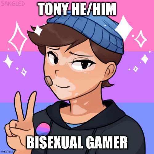 :) | TONY HE/HIM; BISEXUAL GAMER | made w/ Imgflip meme maker