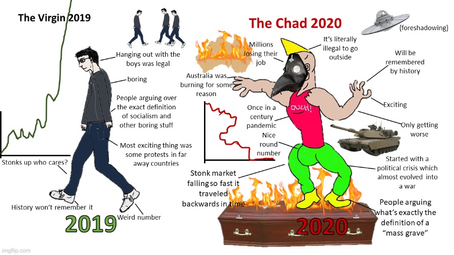 huh. | image tagged in memes,2020,virgin vs chad | made w/ Imgflip meme maker
