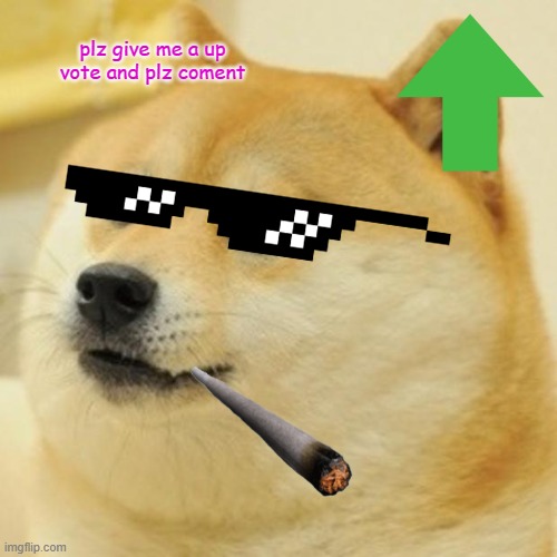 Doge Meme | plz give me a up vote and plz coment | image tagged in memes,doge | made w/ Imgflip meme maker