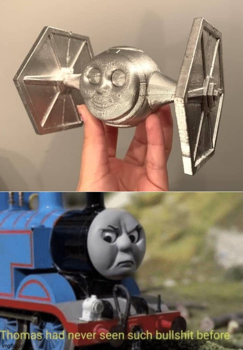 It was a beautiful day on the island of sodor, when all of the sudden: | image tagged in thomas had never seen such bullshit before,star wars,can't unsee | made w/ Imgflip meme maker