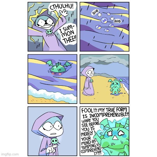 Suuure it is Cthulhu | image tagged in cthulhu,fool,shen,comics | made w/ Imgflip meme maker