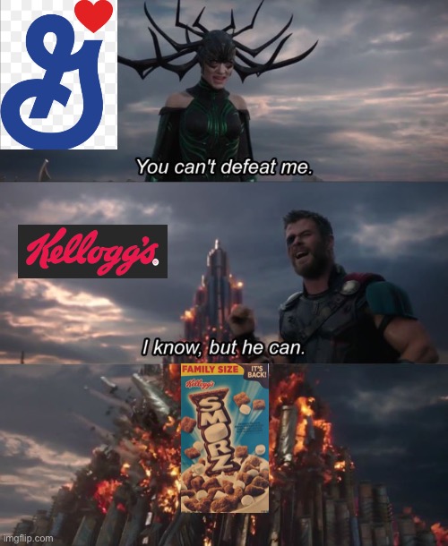 The king for cereal | image tagged in you can't defeat me | made w/ Imgflip meme maker