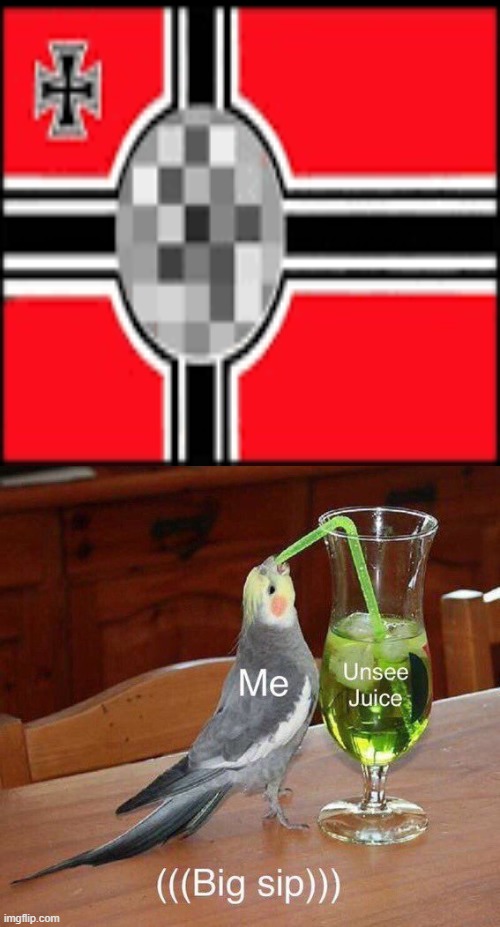 i need to unsee this | image tagged in unsee juice big sip,i did nazi that coming | made w/ Imgflip meme maker