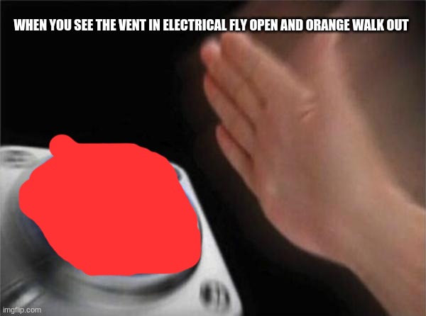 Blank Nut Button | WHEN YOU SEE THE VENT IN ELECTRICAL FLY OPEN AND ORANGE WALK OUT | image tagged in memes,blank nut button | made w/ Imgflip meme maker