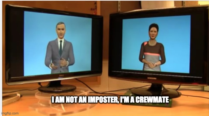 iamnotarobotiamaunicorn | I AM NOT AN IMPOSTER, I'M A CREWMATE | image tagged in iamnotarobotiamaunicorn,imposter,crewmate,robots,chat bots,among us | made w/ Imgflip meme maker