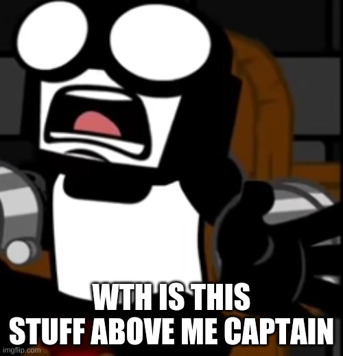 Steve Screaming | WTH IS THIS STUFF ABOVE ME CAPTAIN | image tagged in steve screaming | made w/ Imgflip meme maker