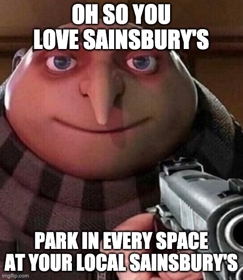 Oh ao you’re an X name every Y | OH SO YOU LOVE SAINSBURY'S PARK IN EVERY SPACE AT YOUR LOCAL SAINSBURY'S | image tagged in oh ao you re an x name every y | made w/ Imgflip meme maker