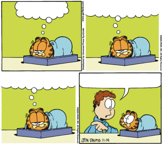 Garfield bed, news Blank Meme Template