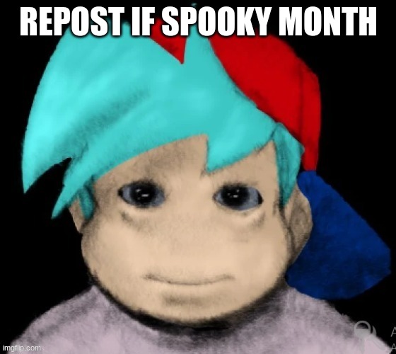 Anime girl | REPOST IF SPOOKY MONTH | image tagged in anime girl | made w/ Imgflip meme maker
