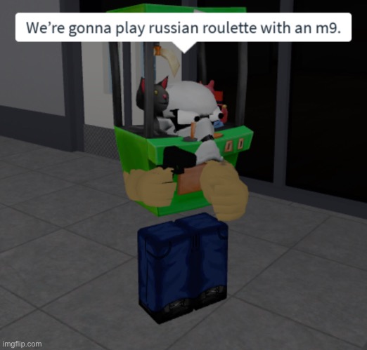 An m9 | image tagged in roblox,funny | made w/ Imgflip meme maker