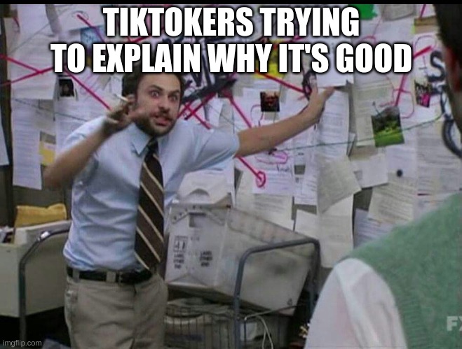 Trying to explain | TIKTOKERS TRYING TO EXPLAIN WHY IT'S GOOD | image tagged in trying to explain | made w/ Imgflip meme maker