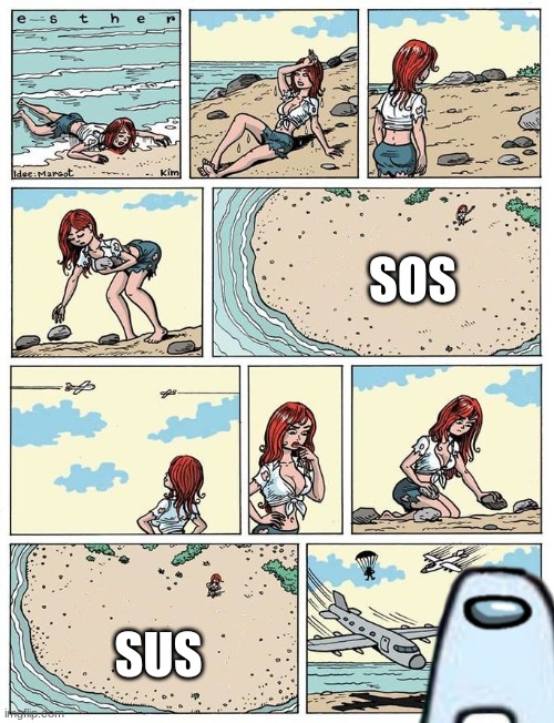 h | SOS; SUS | image tagged in esther verkest's help sign blank | made w/ Imgflip meme maker