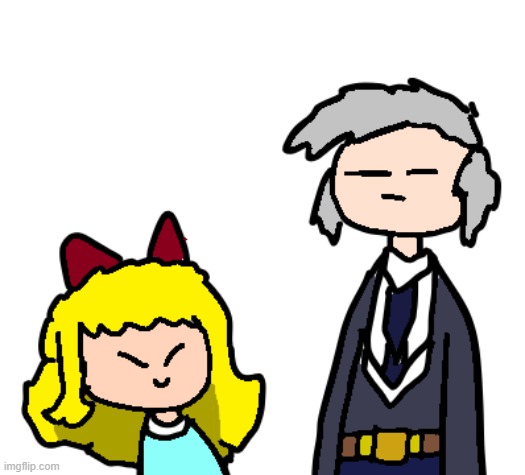 Marilyn Pilcher and her dad :3 | image tagged in drawings | made w/ Imgflip meme maker