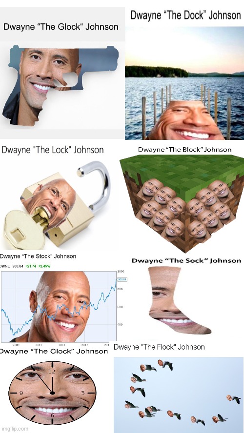 A Collection of Dwayne The Rock Johnson memes I stole from the