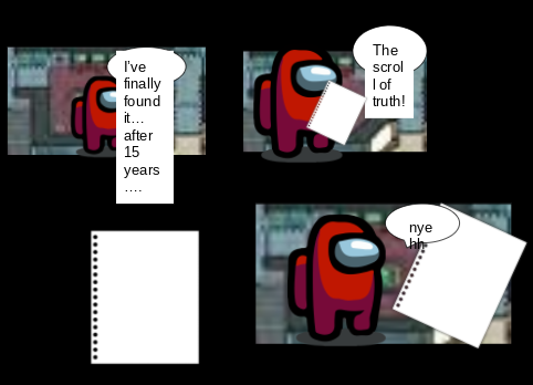 High Quality Among Us The Scroll of Truth Blank Meme Template