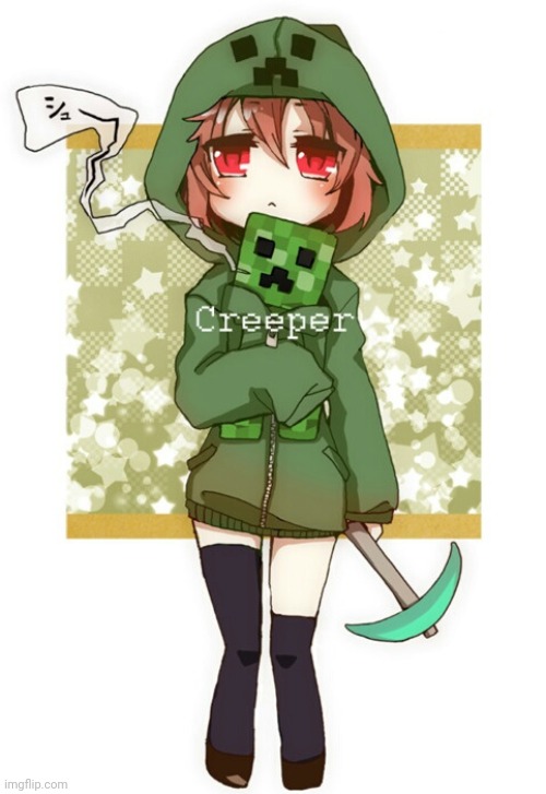 Sad Creeper Girl | image tagged in sad creeper girl | made w/ Imgflip meme maker