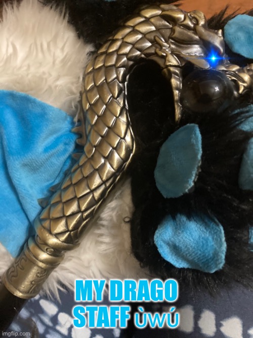 Because yes | MY DRAGO STAFF ᴜ̀ᴡᴜ́ | image tagged in dragon,furry | made w/ Imgflip meme maker