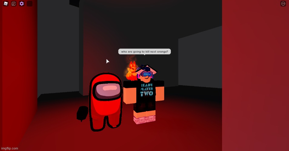 nothing to see here, just a normal roblox player visiting his old (Bean) freind | image tagged in among us | made w/ Imgflip meme maker