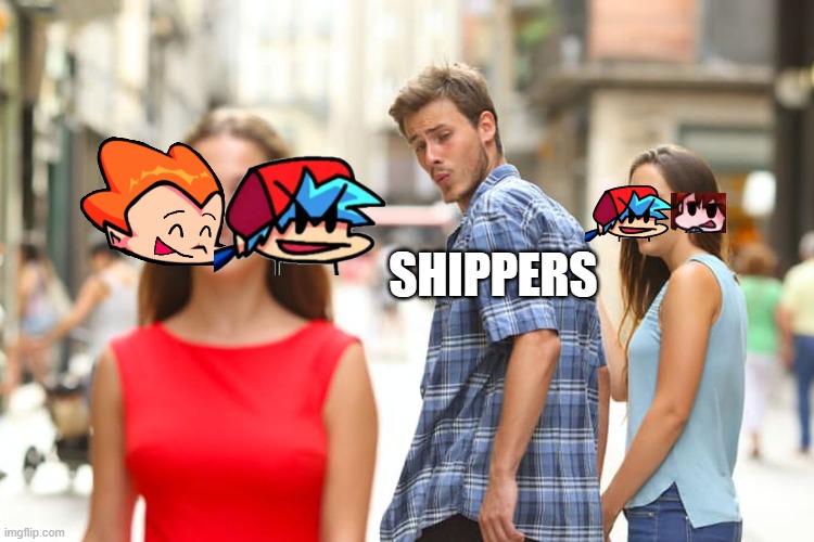 Distracted Boyfriend | SHIPPERS | image tagged in memes,distracted boyfriend | made w/ Imgflip meme maker