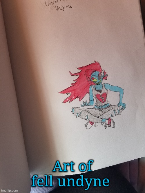 Art of fell undyne | made w/ Imgflip meme maker