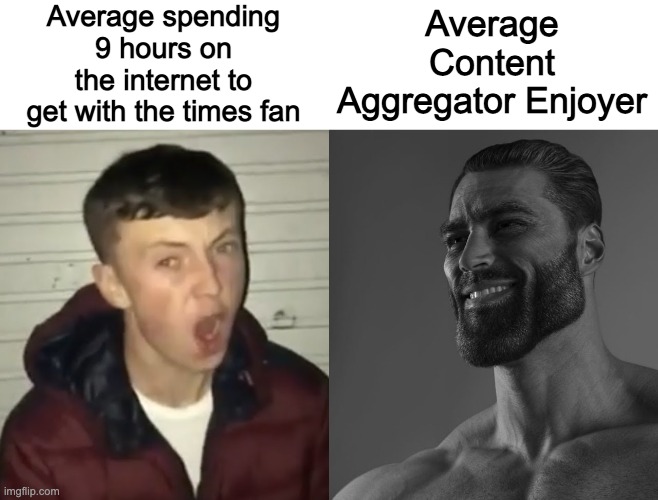 https://hamhambone.github.io/complete-bullshit.html | Average spending 9 hours on the internet to get with the times fan; Average Content Aggregator Enjoyer | image tagged in average fan vs average enjoyer | made w/ Imgflip meme maker