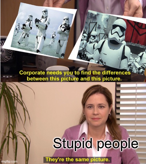 They're The Same Picture Meme | Stupid people | image tagged in memes,they're the same picture | made w/ Imgflip meme maker
