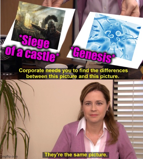 -Natural resources. |  *Genesis*; *Siege of a castle* | image tagged in memes,they're the same picture,castlevania,rainbow six siege,xena warrior princess,we did it boys | made w/ Imgflip meme maker