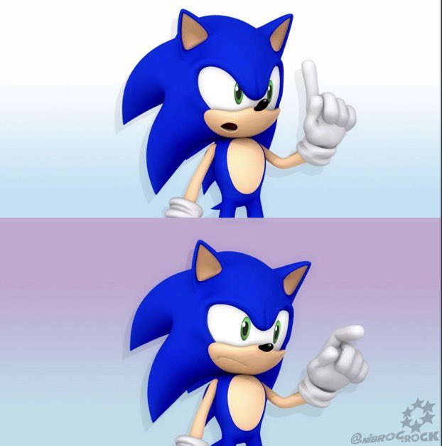 High Quality Speechless Sonic The Hedgehog Blank Meme Template