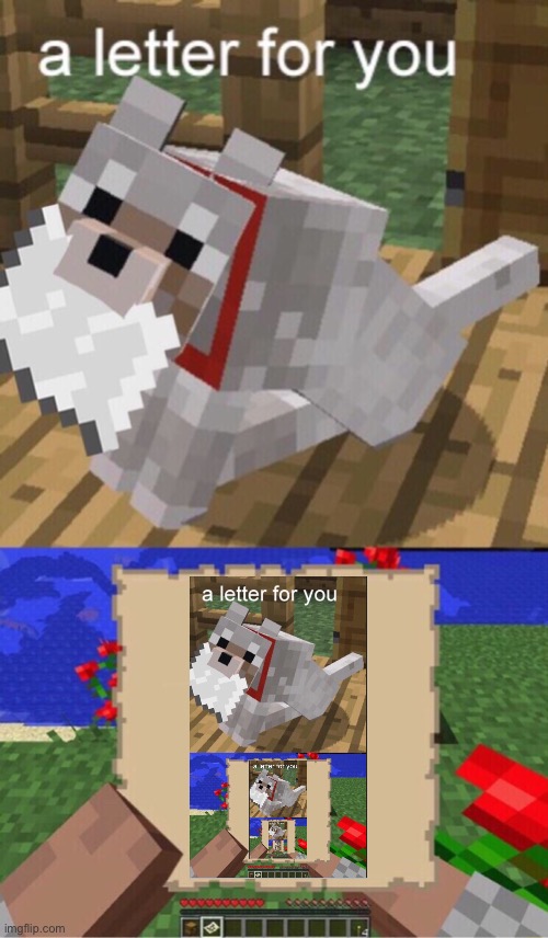 A letter for you | image tagged in minecraft mail | made w/ Imgflip meme maker