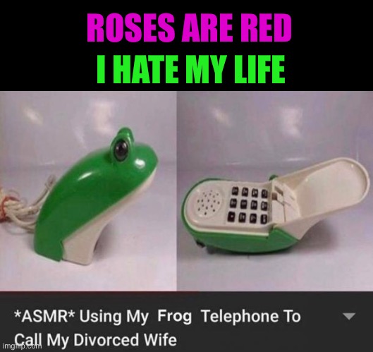 So satisfying | ROSES ARE RED; I HATE MY LIFE | image tagged in funny,memes,roses are red,lol | made w/ Imgflip meme maker