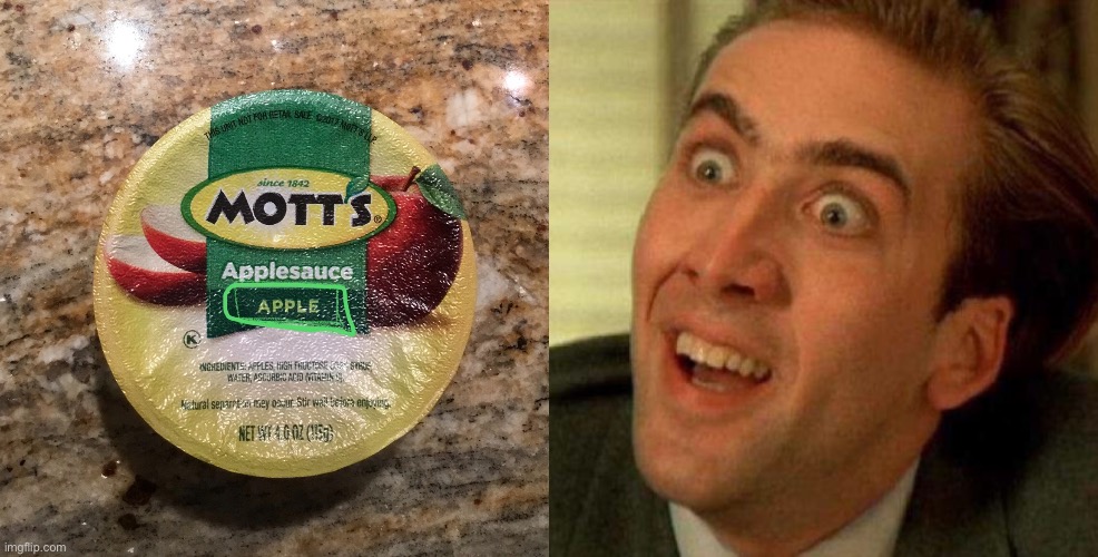 image tagged in nicolas cage,apples,funny,you don't say,sarcasm | made w/ Imgflip meme maker