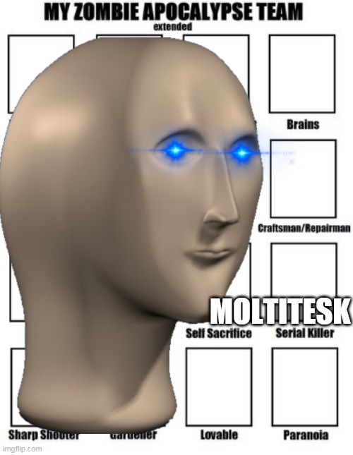 moltitesk | MOLTITESK | image tagged in meme man | made w/ Imgflip meme maker