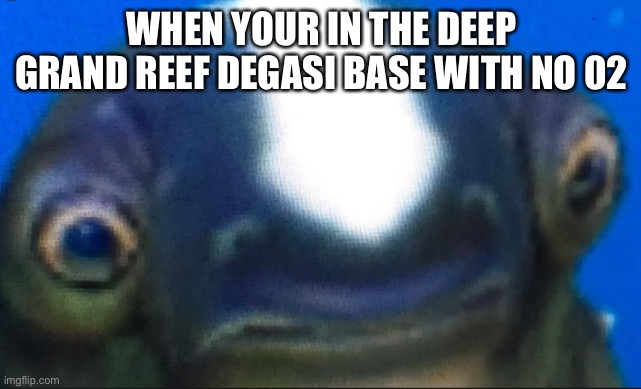 Oh no | WHEN YOUR IN THE DEEP GRAND REEF DEGASI BASE WITH NO 02 | image tagged in subnautica seamoth cuddlefish | made w/ Imgflip meme maker