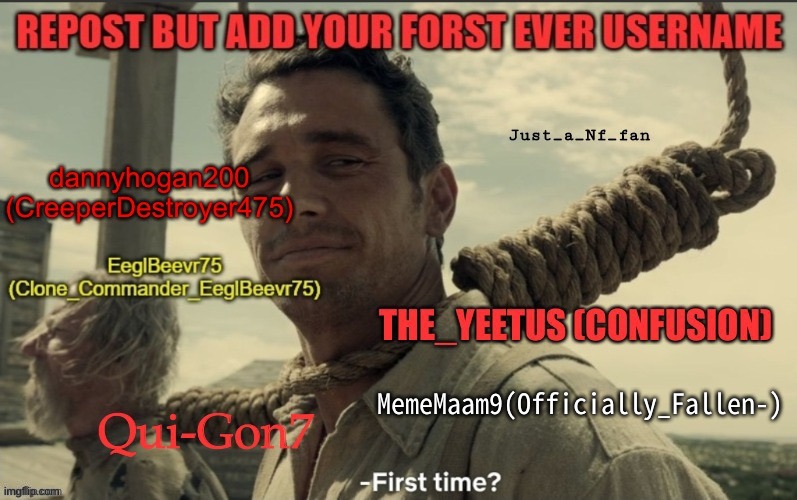 my first username was so cringy | MemeMaam9(Officially_Fallen-) | made w/ Imgflip meme maker