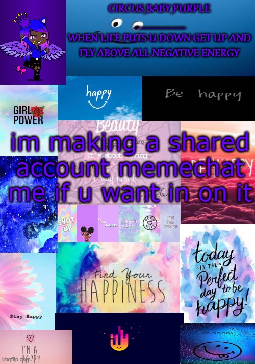 Comment then ill memechat u or however u wanna do it | im making a shared account memechat me if u want in on it | image tagged in happy temp | made w/ Imgflip meme maker