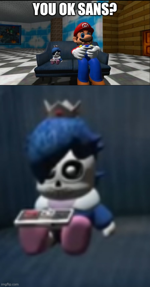 Supposed to be tari | YOU OK SANS? | image tagged in smg4 | made w/ Imgflip meme maker