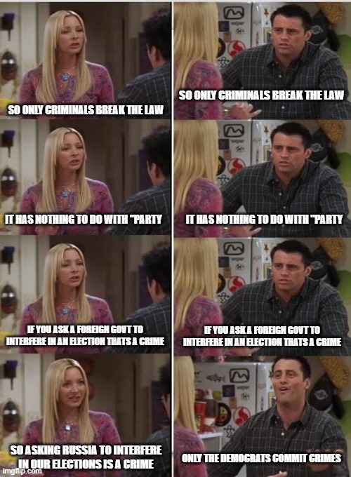 Phoebe Joey | SO ONLY CRIMINALS BREAK THE LAW SO ONLY CRIMINALS BREAK THE LAW IT HAS NOTHING TO DO WITH "PARTY IT HAS NOTHING TO DO WITH "PARTY IF YOU ASK | image tagged in phoebe joey | made w/ Imgflip meme maker