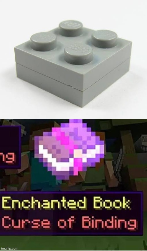 Curse of binding | image tagged in curse of binding,minecraft,lego,flat legos | made w/ Imgflip meme maker