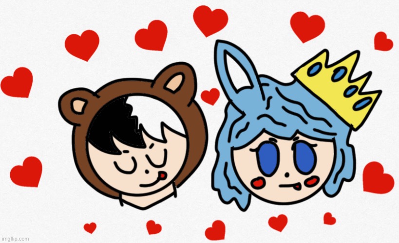 Heaven X River | OC Ships #2 | P.s. River didn’t have an OC so I drew her one | made w/ Imgflip meme maker