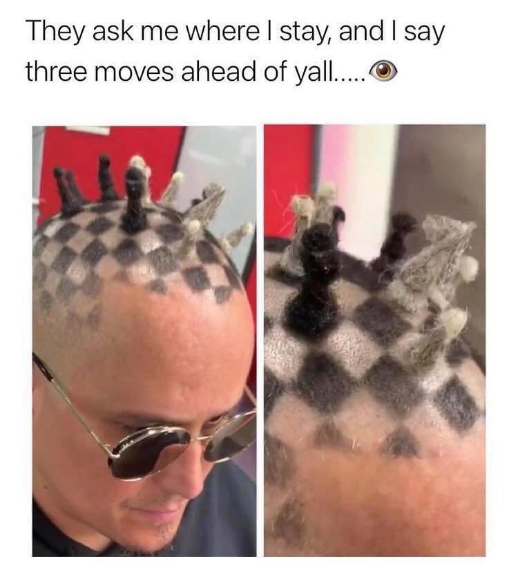 High Quality Chess Hair Blank Meme Template