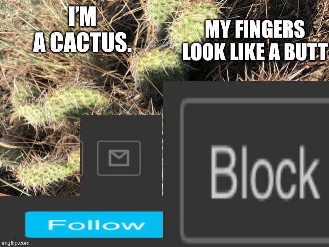 New Cactus Official Template | I’M A CACTUS. | image tagged in new cactus official template | made w/ Imgflip meme maker