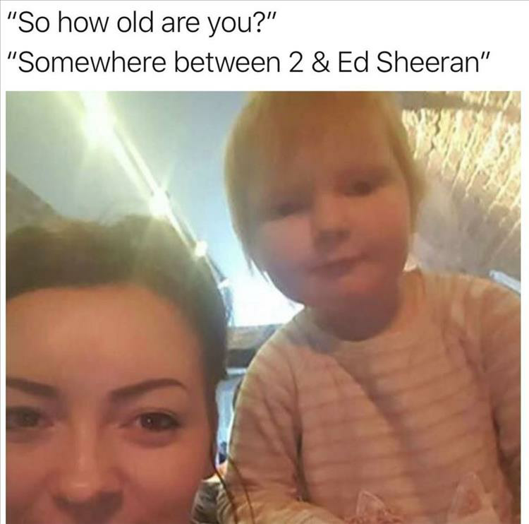Little kid looks like Ed Sheeran Blank Meme Template